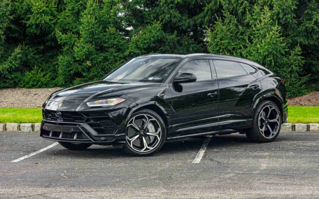 Black Lamborghini Urus exotic rental available in Massachusetts